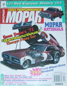 HIGH PERFORMANCE MOPAR 2000 JAN - GENE SNOW, LITTLE RED